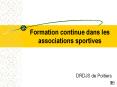 Formation continue dans les associations sportives PowerPoint PPT Presentation