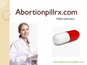 Safe Abortion Pills Online
