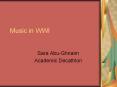 Music in WWI PowerPoint PPT Presentation
