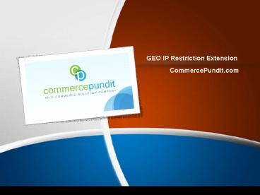 GEO Lock Extension - Commerce Pundit