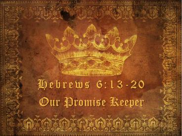 Our Promise Keeper