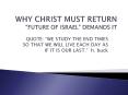 WHY CHRIST MUST RETURN  PowerPoint PPT Presentation