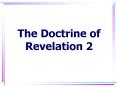 The Doctrine of Revelation 2 PowerPoint PPT Presentation