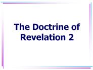 The Doctrine of Revelation 2