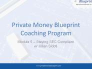 Private Money Blueprint Coaching Program