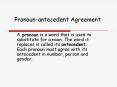 Pronoun-antecedent Agreement PowerPoint PPT Presentation