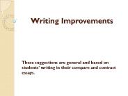 Writing Improvements