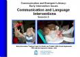 Communication and Emergent Literacy: Early Intervention Issues PowerPoint PPT Presentation