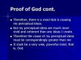 Proof of God cont. PowerPoint PPT Presentation