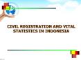 CIVIL REGISTRATION AND VITAL STATISTICS IN INDONESIA PowerPoint PPT Presentation