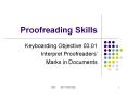 Proofreading Skills PowerPoint PPT Presentation