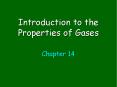 Introduction to the Properties of Gases PowerPoint PPT Presentation