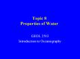 Topic 8 Properties of Water PowerPoint PPT Presentation