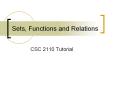 Sets, Functions and Relations PowerPoint PPT Presentation
