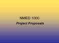 NMED 1000 PowerPoint PPT Presentation