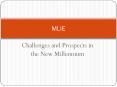 Challenges and Prospects in the New Millennium PowerPoint PPT Presentation