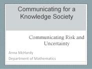 Communicating for a Knowledge Society
