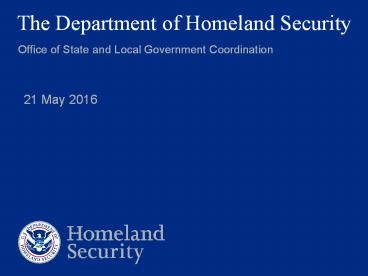 The Department of Homeland Security