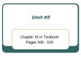 Chapter 16 in Textbook PowerPoint PPT Presentation