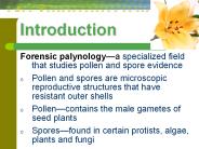 Forensic palynology