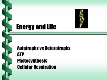 Energy and Life