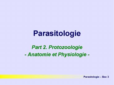 Parasitologie