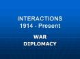 INTERACTIONS 1914 - Present PowerPoint PPT Presentation