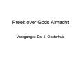Preek over Gods Almacht PowerPoint PPT Presentation