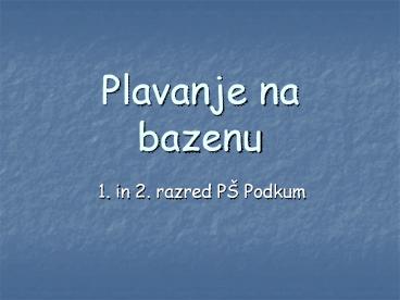 Plavanje na bazenu