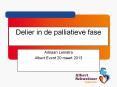 Delier in de palliatieve fase PowerPoint PPT Presentation