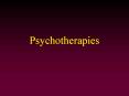 Psychotherapies PowerPoint PPT Presentation
