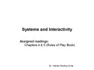 Systems and Interactivity