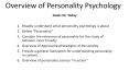 Overview of Personality Psychology PowerPoint PPT Presentation