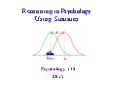 Reasoning in Psychology Using Statistics PowerPoint PPT Presentation