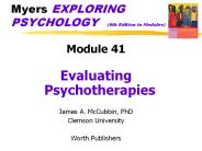 Myers EXPLORING PSYCHOLOGY  (6th Edition in Modules)