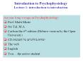 Introduction to Psychophysiology Lecture 1- introduction to introduction PowerPoint PPT Presentation