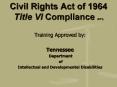 Civil Rights Act of 1964 Title VI Compliance (6/11) PowerPoint PPT Presentation