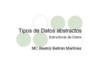 Tipos de Datos abstractos