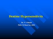 Dentine Hypersensitivity