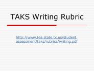 TAKS Writing Rubric