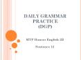 DAILY GRAMMAR PRACTICE (DGP) PowerPoint PPT Presentation