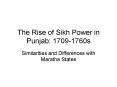 The Rise of Sikh Power in Punjab: 1709-1760s PowerPoint PPT Presentation