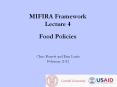 MIFIRA Framework Lecture 4 Food Policies PowerPoint PPT Presentation