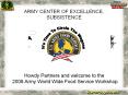 ARMY CENTER OF EXCELLENCE, SUBSISTENCE PowerPoint PPT Presentation