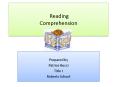 Reading Comprehension PowerPoint PPT Presentation