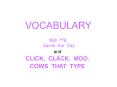 VOCABULARY PowerPoint PPT Presentation