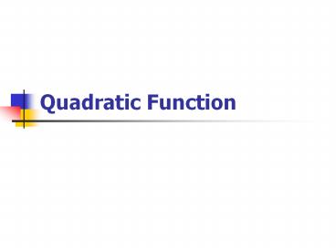 Quadratic Function
