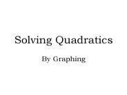 Solving Quadratics
