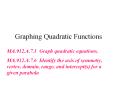 Graphing Quadratic Functions PowerPoint PPT Presentation