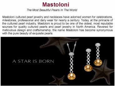 Signature Collection Pearl Jewelry